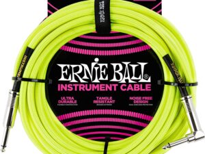 Ernie Ball Cable para guitarra o bajo Amarillo Neon 18 ft