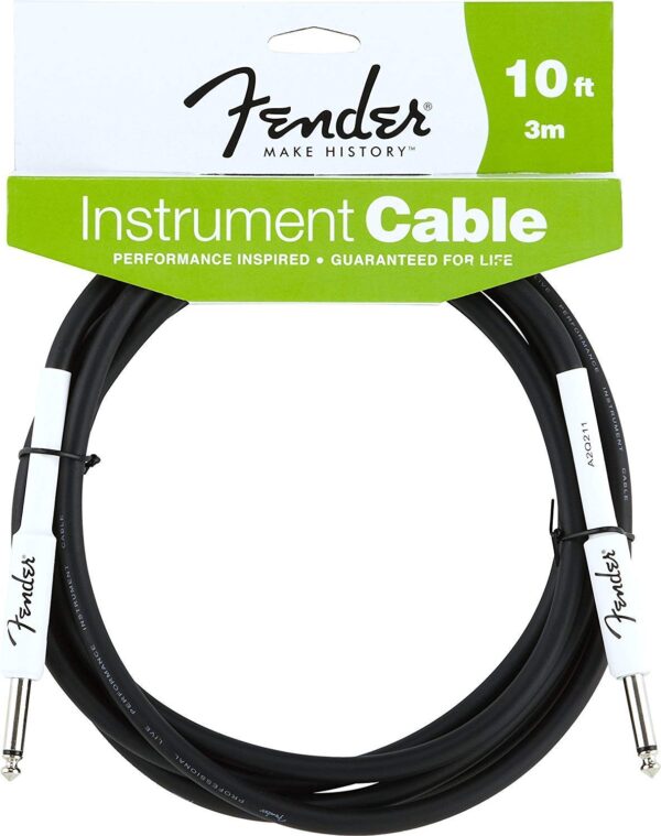 Fender California Series Cable de instrumento 4 Recto Negro 10